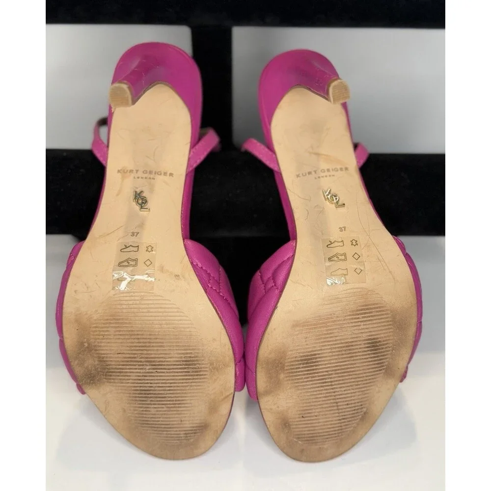 Kurt Geiger London Kensington Leather Mule/Sandals/Hot Pink/EUR 37